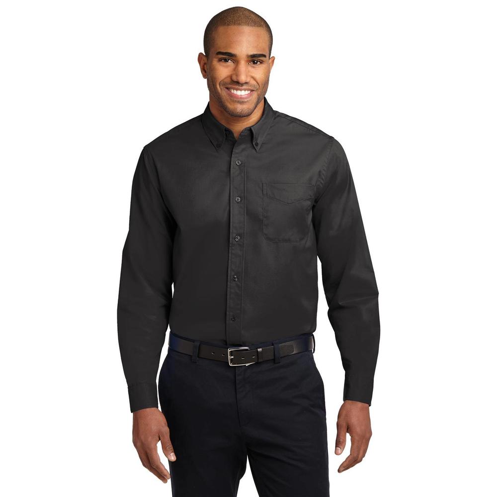 Port Authority TLS608 Mens Big & Tall Long Sleeve Wrinkle Resistant Easy Care Dress Shirt With Pocket