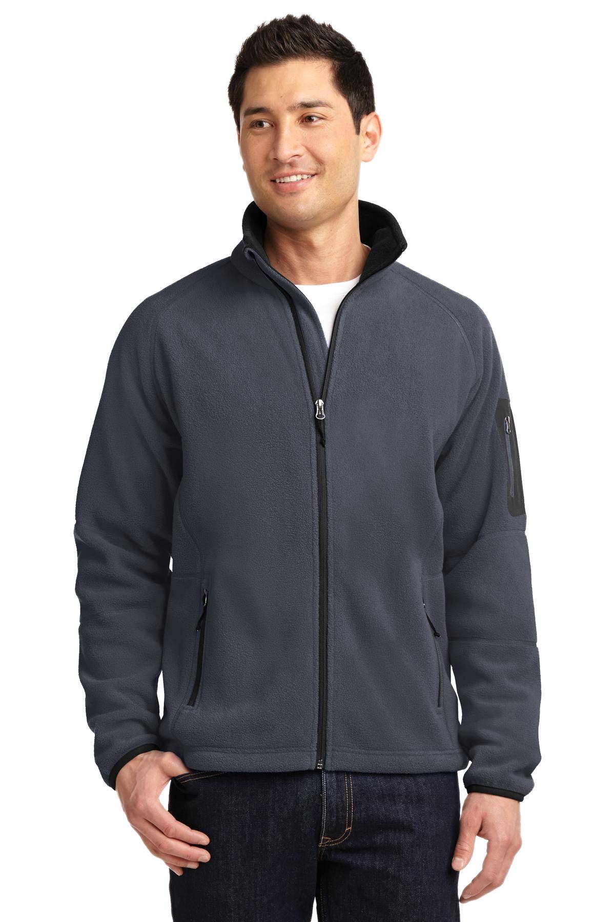 Port Authority F229 Mens Long Sleeve Enhanced Value Fleece Full Zip Jacket With Pockets