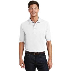 Port Authority K420P Mens Short Sleeve Heavyweight Cotton Pique Polo Shirt With Pocket