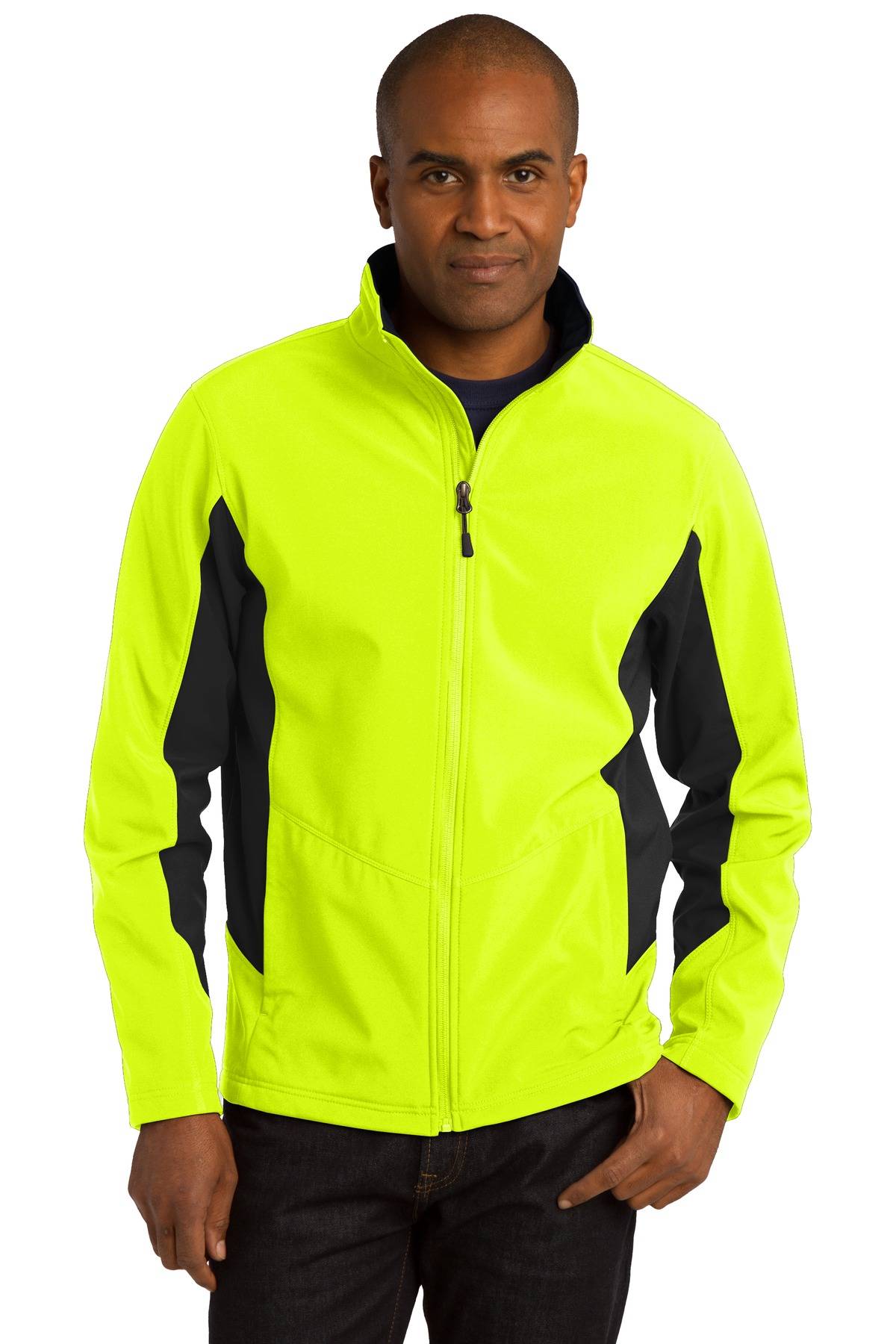 Port Authority TLJ318 Mens Big And Tall Long Sleeve Core Colorblock Soft Shell Jacket