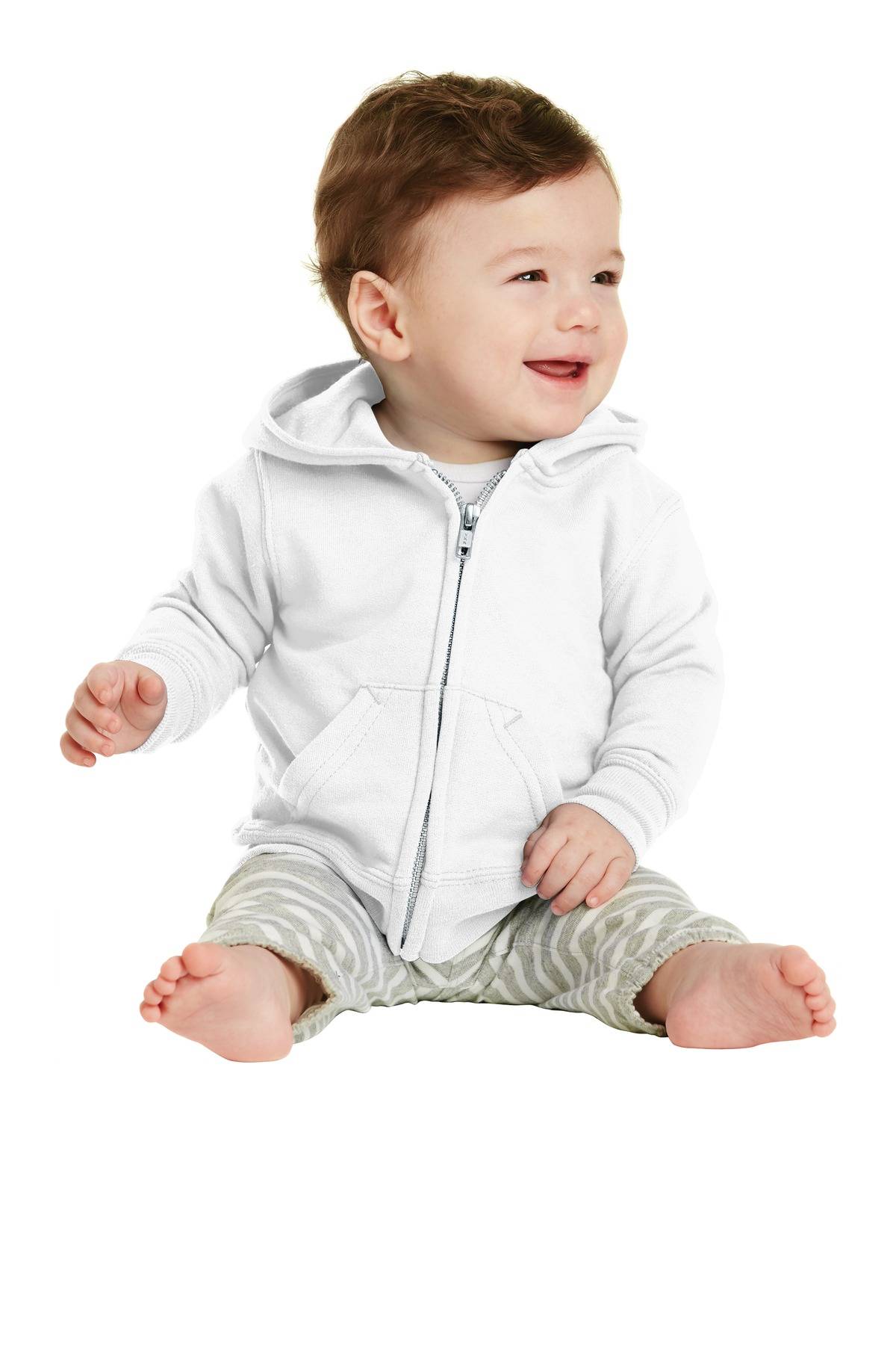 Port & Company Infant Core Fleece Full-Zip Hooded Sweatshirt Long Sleeve - CAR78IZH
