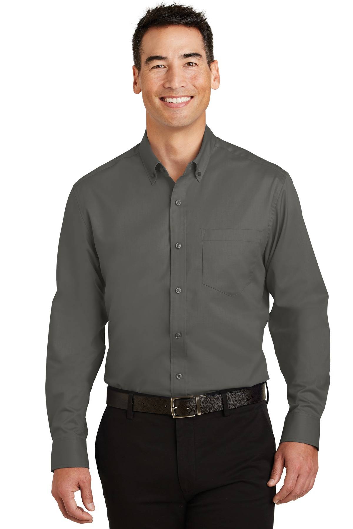 Port Authority TS663 Mens Long sleeve Big & Tall SuperPro Twill Cotton/Poly Shirt