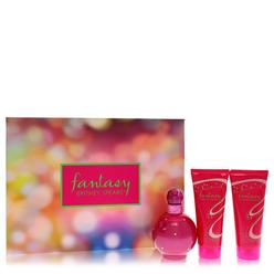 Britney Spears Fantasy by Britney Spears Gift Set -- 3.3 oz Eau De Parfum Spray + 3.3 oz Body Souffle + 3.3 oz Shower Gel Women