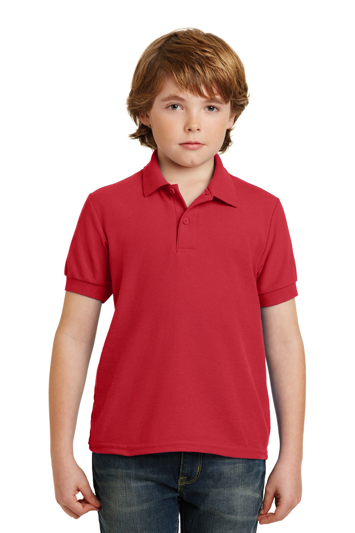 Gildan DISCONTINUED Gildan Youth DryBlend 6-Ounce Double Pique Sport Shirt. 72800B