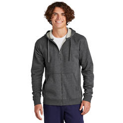 Sport-Tek STF201 Mens Long Sleeve Drive Fleece Hooded Full Zip Hoodie With Pockets