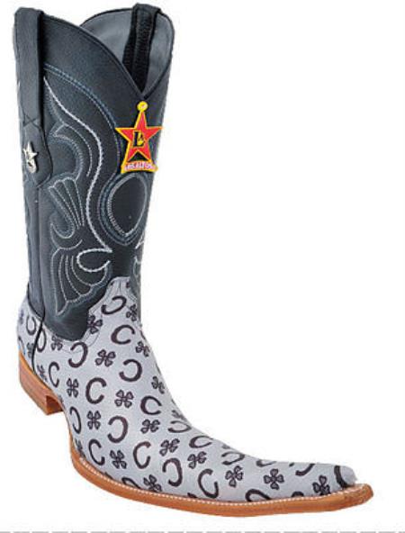 MensUSA Botas tribaleras Men Cowboy Boots Los Altos Western Leather 9x Toe Black 