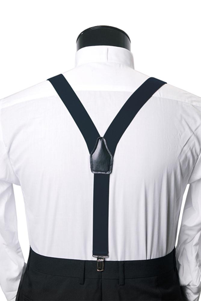 Dapper World Boy's Navy metal clip fastening 1" wide & 36" long Suspenders BSCS2701