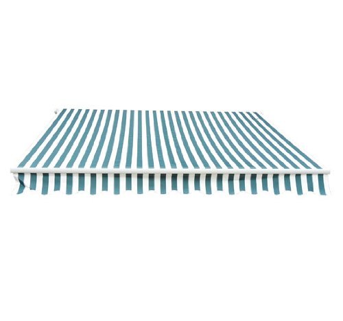 Outsunny 01 0140 10 X 8 Patio Manual Retractable Sun Shade Awning Green White Stripes - Outsunny 10 X 8 Patio Manual Retractable Sun Shade Awning