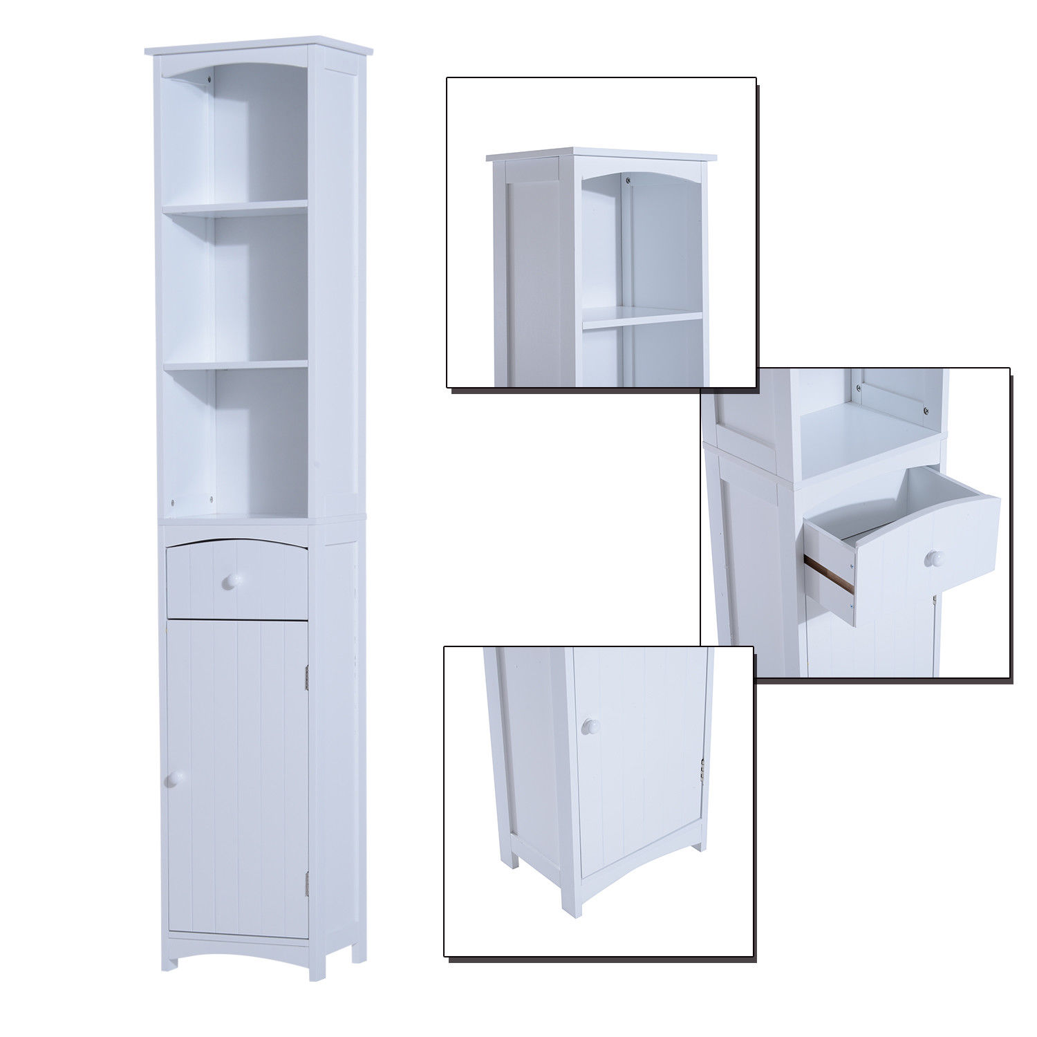 Homcom 67 Modern Country Compact Free Standing Bathroom Homcom 67 Modern Country Compact Free Standing Bathroom Storage Cupboard Cabinet White