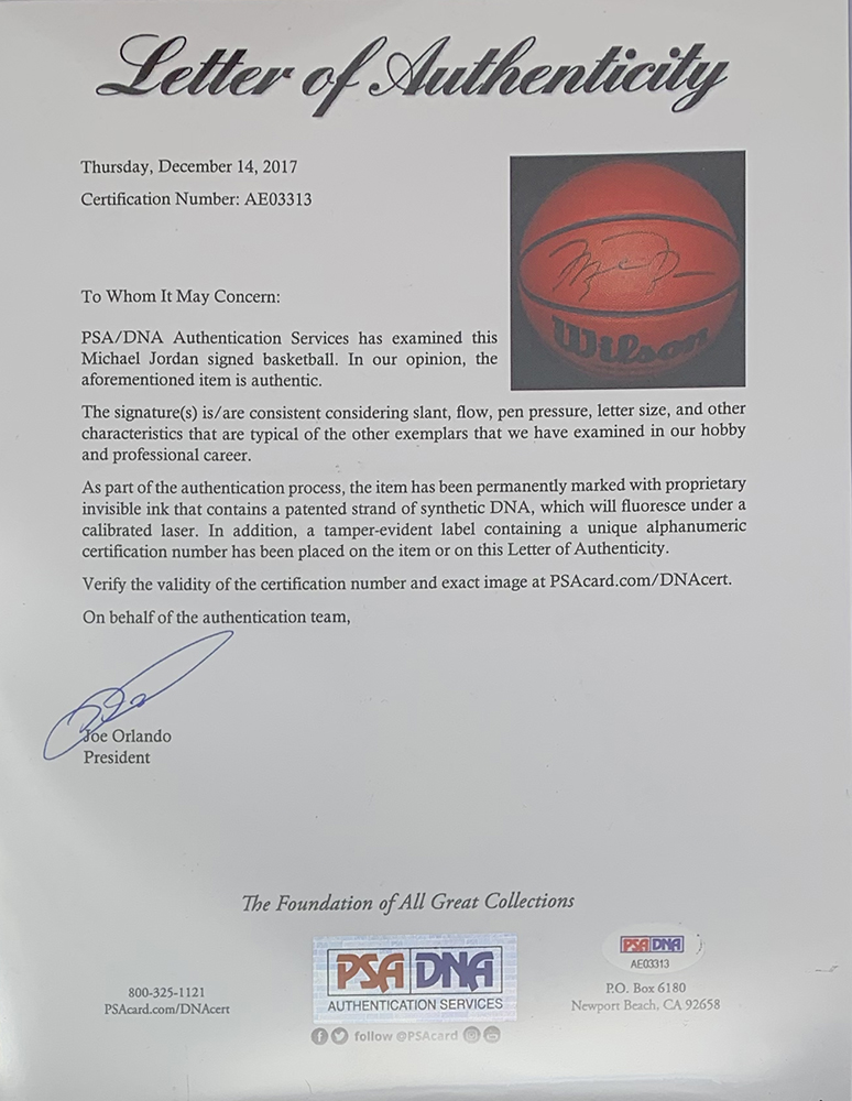 Sports Integrity Michael Jordan Chicago Bulls Signed Wilson