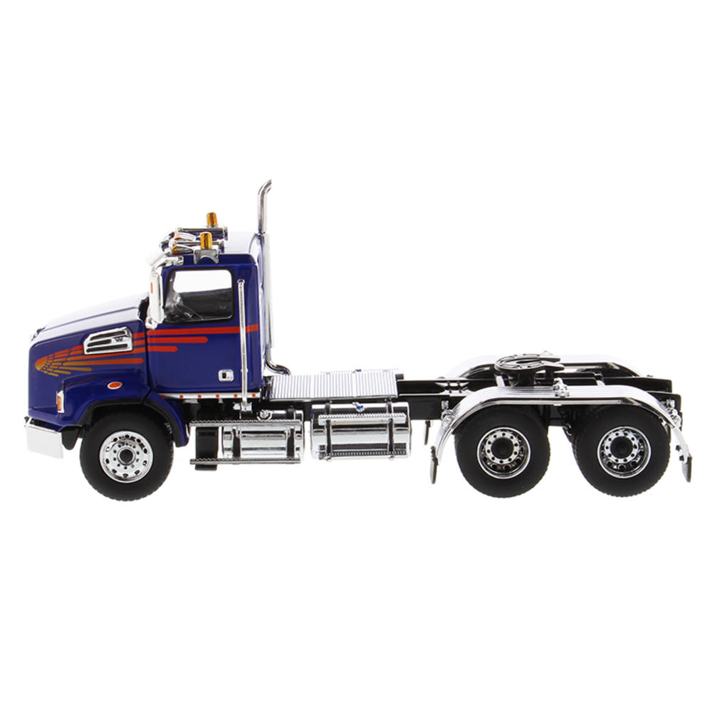 DieCast Masters Western Star 4700 SB Tandem Day Cab Tractor Blue 1/50 Diecast Model by Diecast Masters