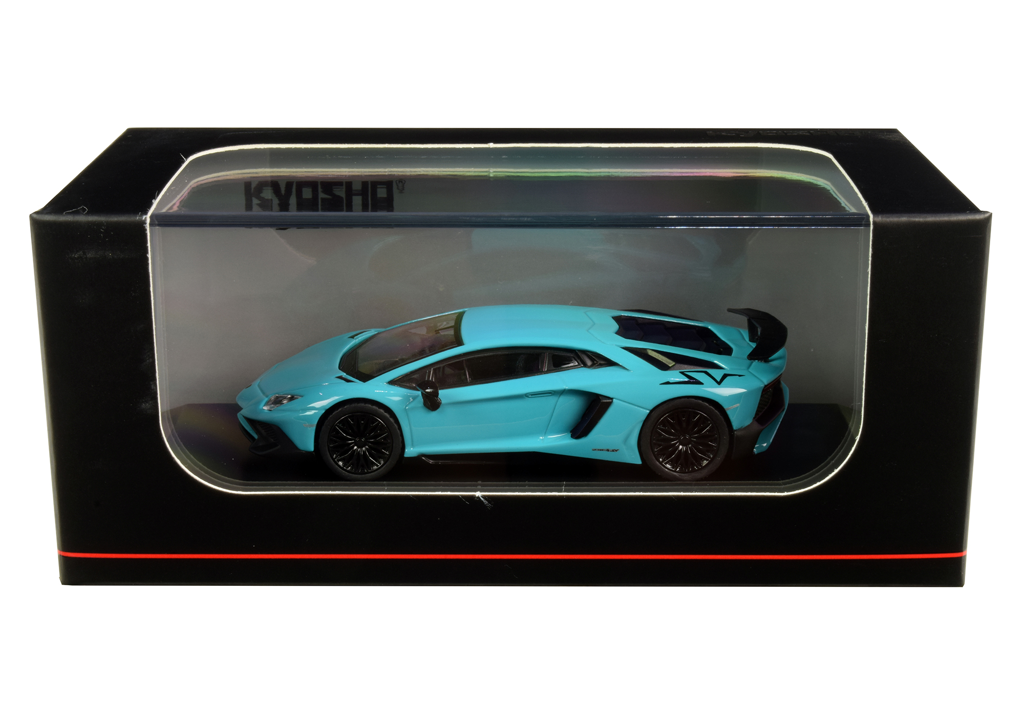 Lamborghini Aventador Sv Light Blue 1 64 Diecast Model Car By Kyosho