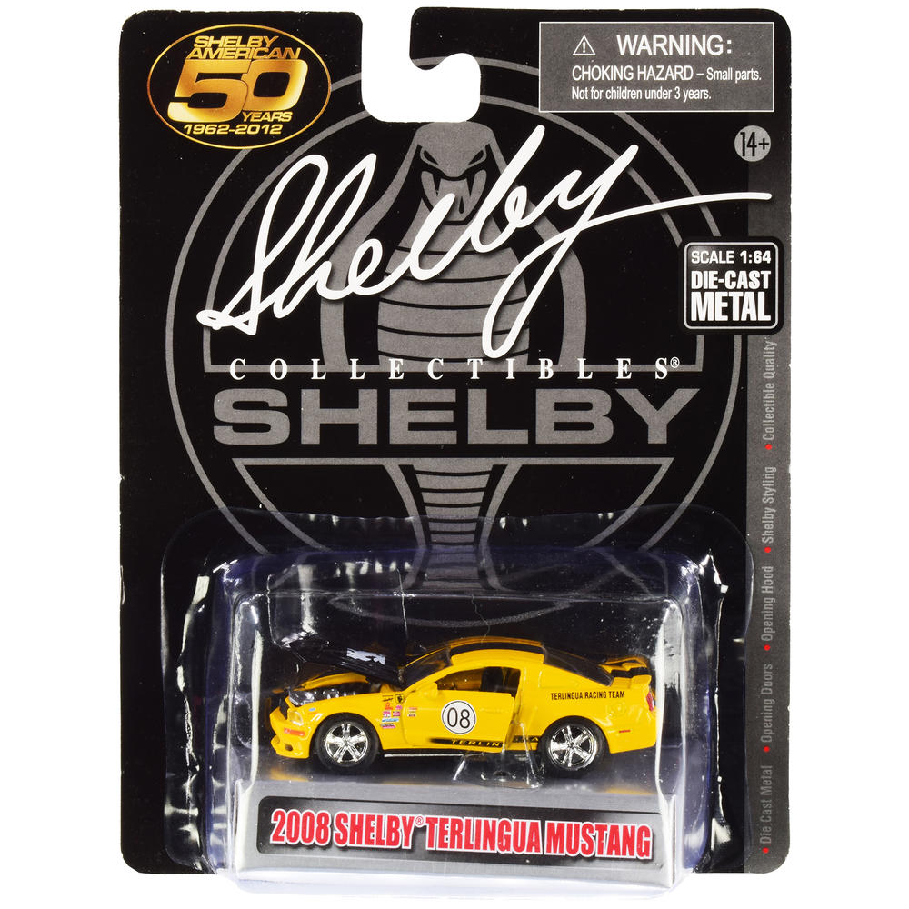SHELBY COLLECTIBLES 2008 Ford Shelby Mustang #08 "Terlingua" Orange & Black "Shelby American 50 Years" 1/64 Diecast Model Car by Shelby Collectibles