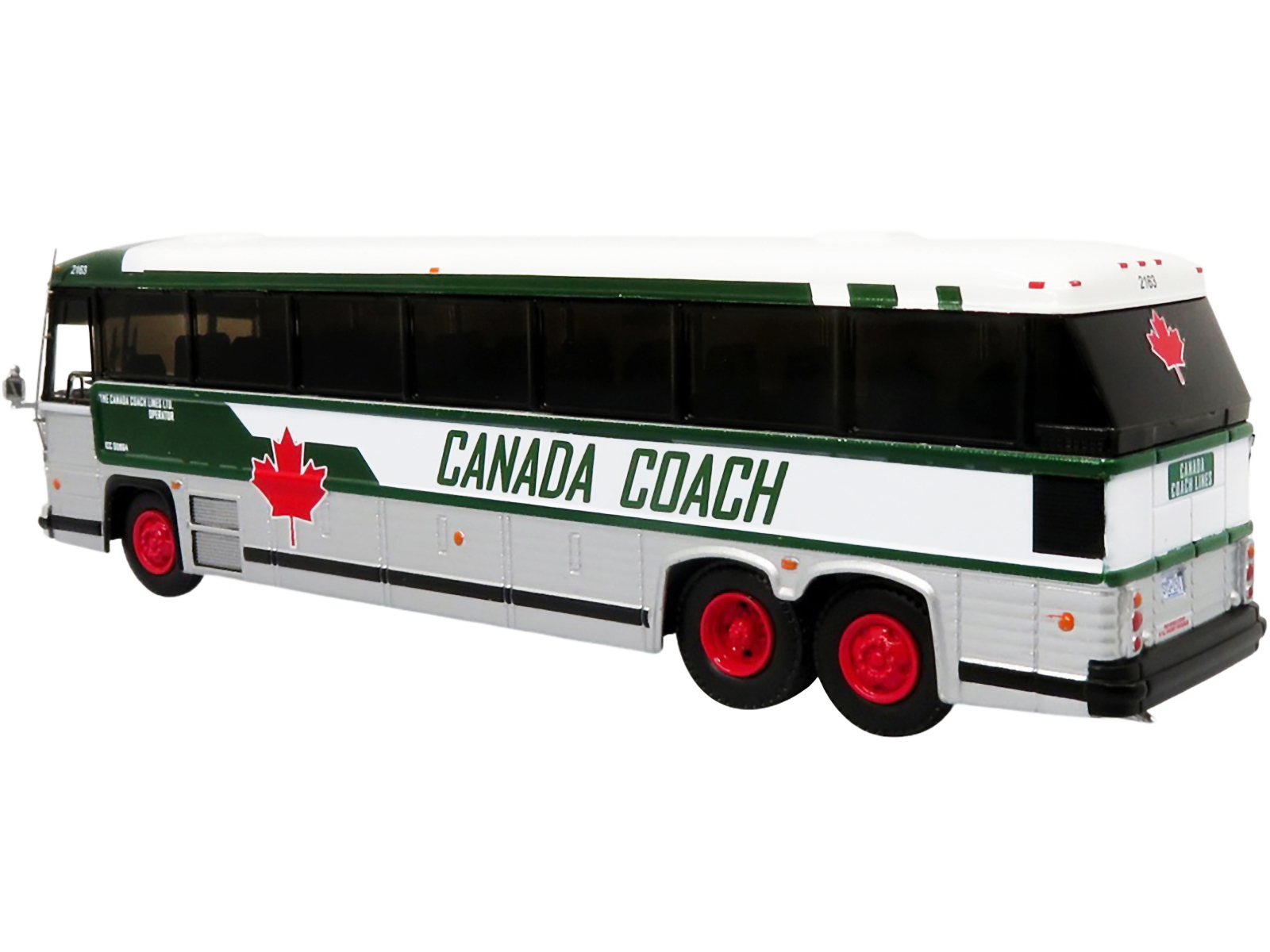 Iconic Replicas 1980 MCI MC-9 Crusader II Intercity Coach Bus "Hamilton via 8" "Canada Coach" 1/87 (HO) Diecast Model by Iconic Replicas