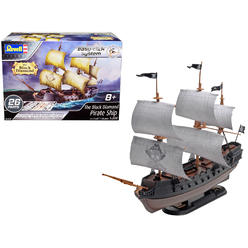 Revell of Germany Level 2 Easy-Click Model Kit "The Black Diamond" Pirate Ship 1/350 Scale Model by Revell