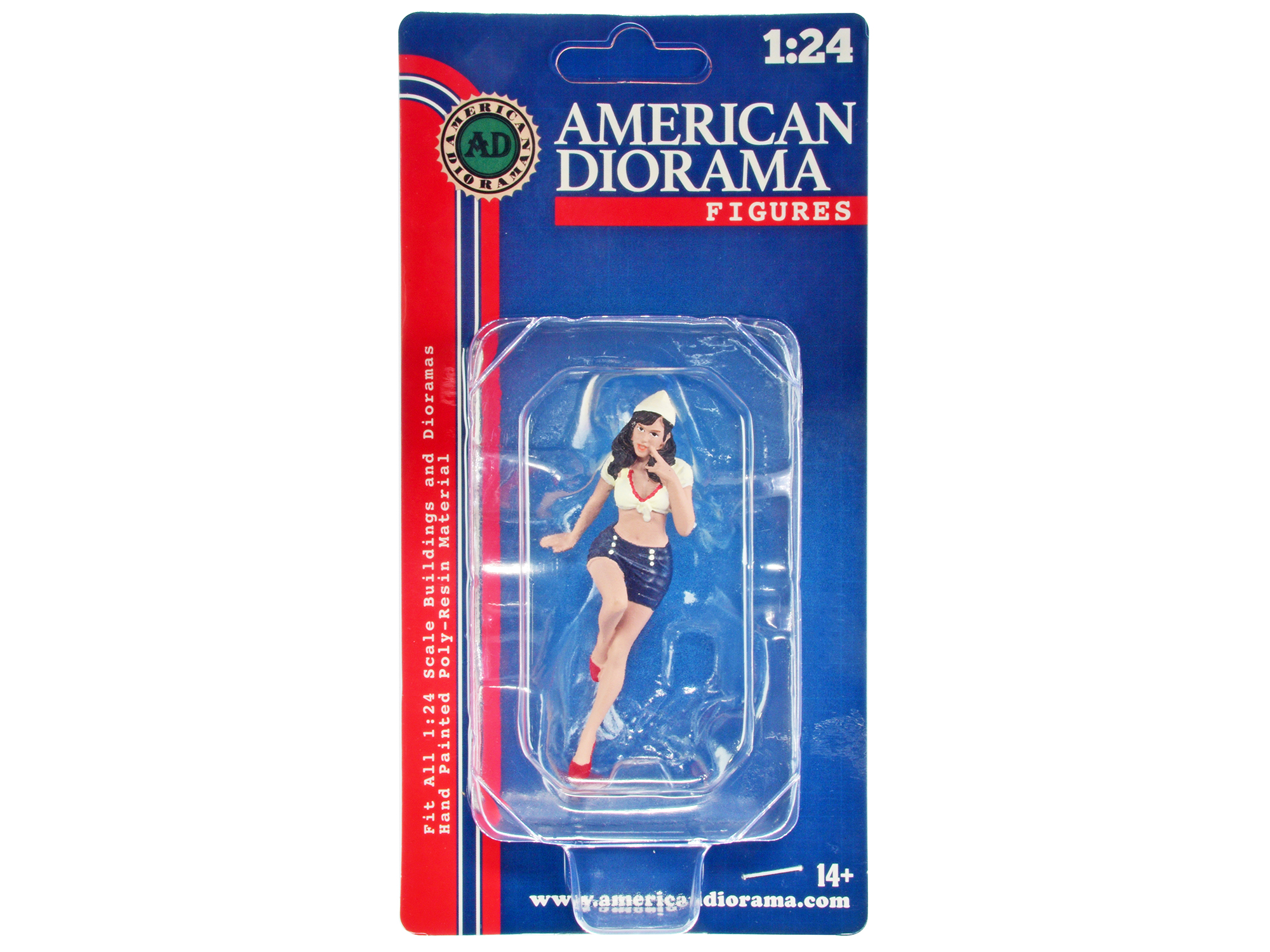 American Diorama "Pin-Up Girls" Sandra Figure for 1/24 Scale Models by American Diorama
