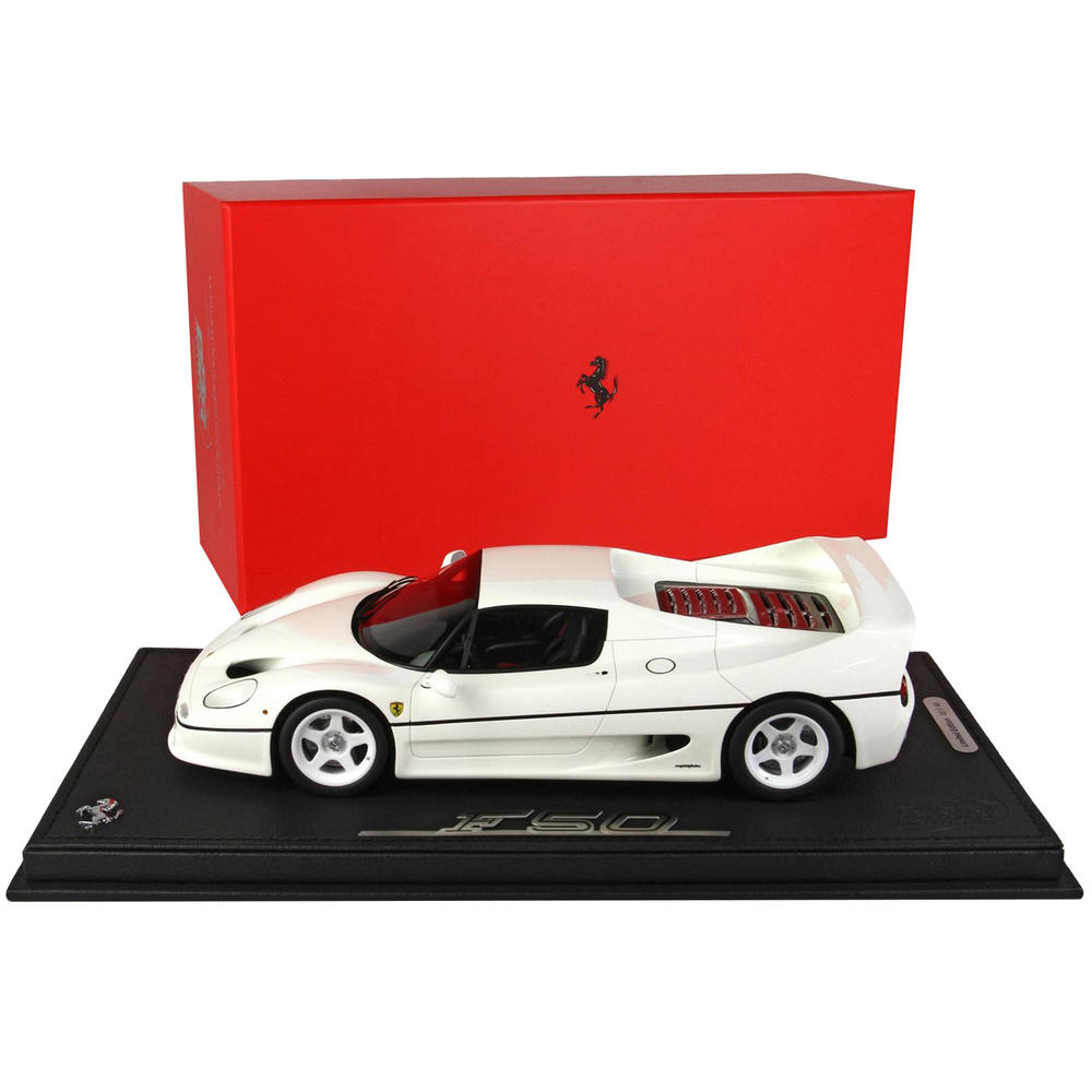 BBR 1995 Ferrari F50 Coupe Avus White with DISPLAY CASE Limited Edition to 40 pieces Worldwide 1/18 Model Car by BBR