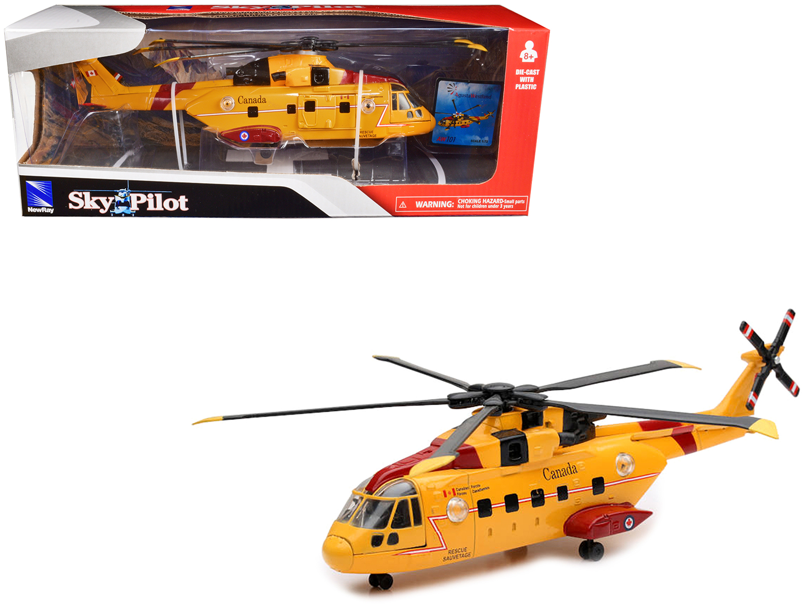 New Ray Bell AH-1Z Cobra Helicopter Gray "US Air Force" "Military Mission" Series 1/55 Diecast Model by New Ray