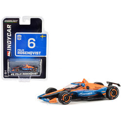 GreenLight Dallara IndyCar #6 Felix Rosenqvist "NTT DATA" Arrow McLaren "NTT IndyCar Series" (2023) 1/64 Diecast Model Car by Greenlight