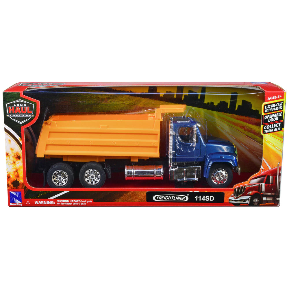 New Ray 1:32 Freightliner semi-truck and trailer diecast model in box - Schmalz Auctions New Ray 1:32 Freightliner semi-truck and trailer diecast model in box - Schmalz Auctions