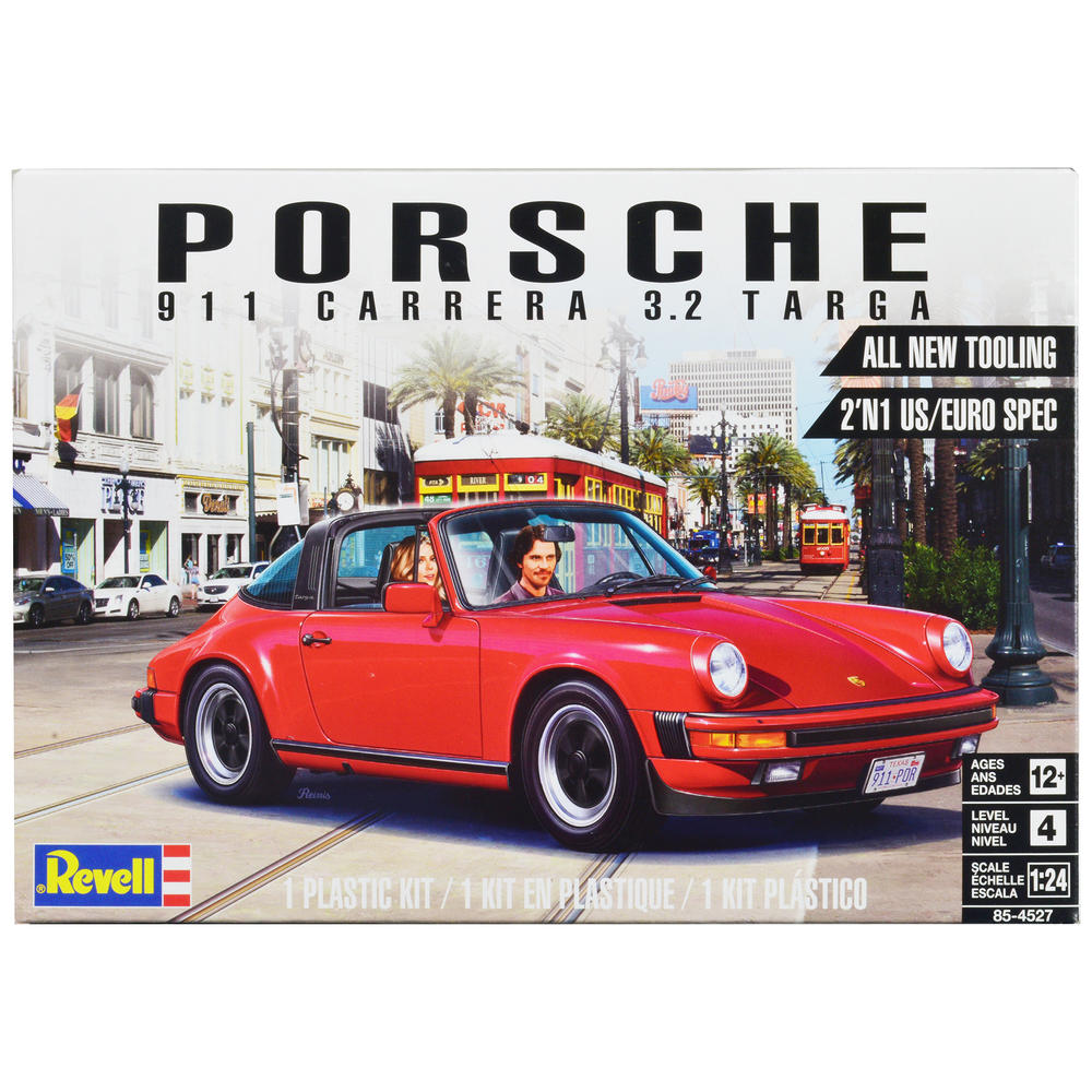 Revell of Germany Level 4 Model Kit Porsche 911 Carrera 3.2 Targa 2-in ...