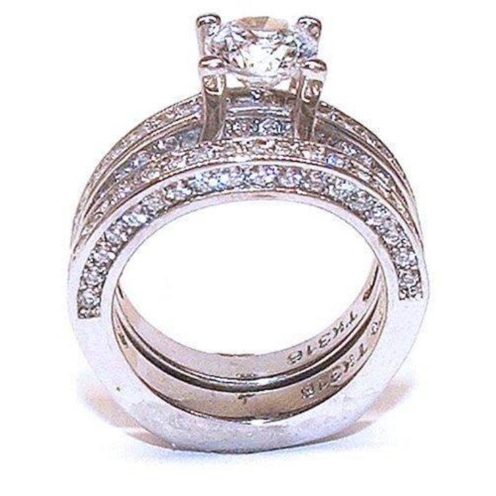 Edwin Earls 2ct Round Cut Solitarie Wedding Engagement Ring Set Womens Bridal Set