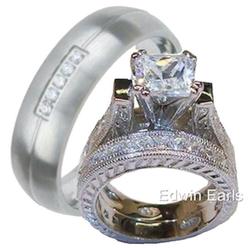 Wedding Bands Bridal Sets Ring Size 1 5 Sears Edwin Earls His Her Wedding Ring Set Antique Estate Style