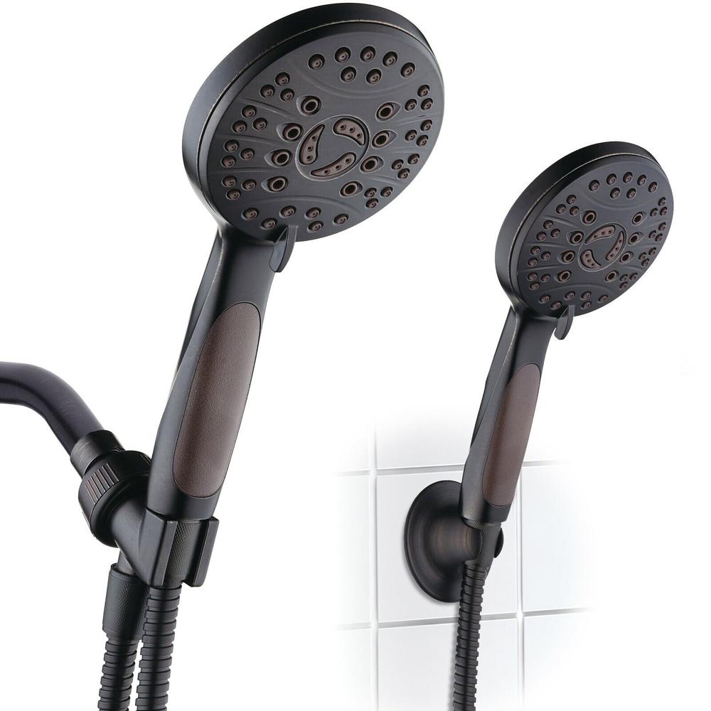 AquaSpa High Pressure 4.2" Handheld Shower Head – 6 FT Hose, Oil Rubbed Bronze