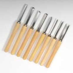 WennoW Wood Lathe Chisel Set Turning Tools Woodworking Gouge Skew Parting Spear - 8pc