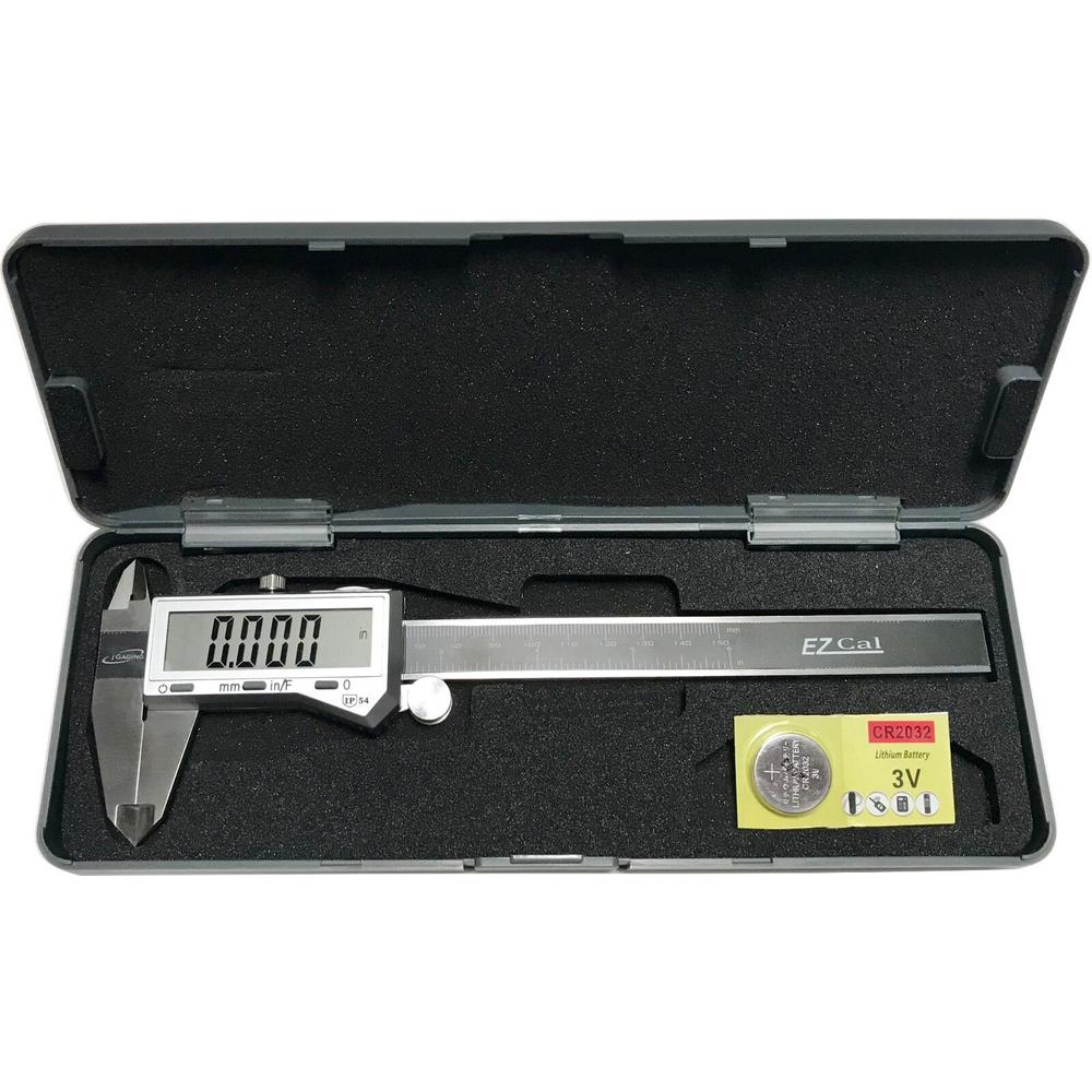 iGAGING 6" Digital Electronic Caliper Fractional 3 Way LCD Stainless EZ Cal By iGaging