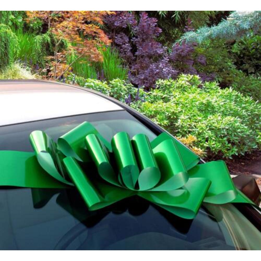 GiftWrap Etc Big Emerald Green Car Bow - 25" Wide, Fully Assembled, Fall, Christmas, Gift Bow