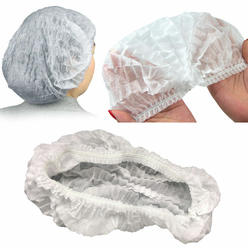LotFancy 100pcs Disposable Hair Net Bouffant Cap for Kitchen Medical Non Woven Head Cover