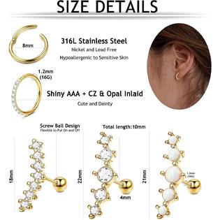 Mens cartilage 2025 piercing stud