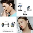 Branded 15 Pairs Fake Gauge Stud Earrings for Men Women Fake Ear