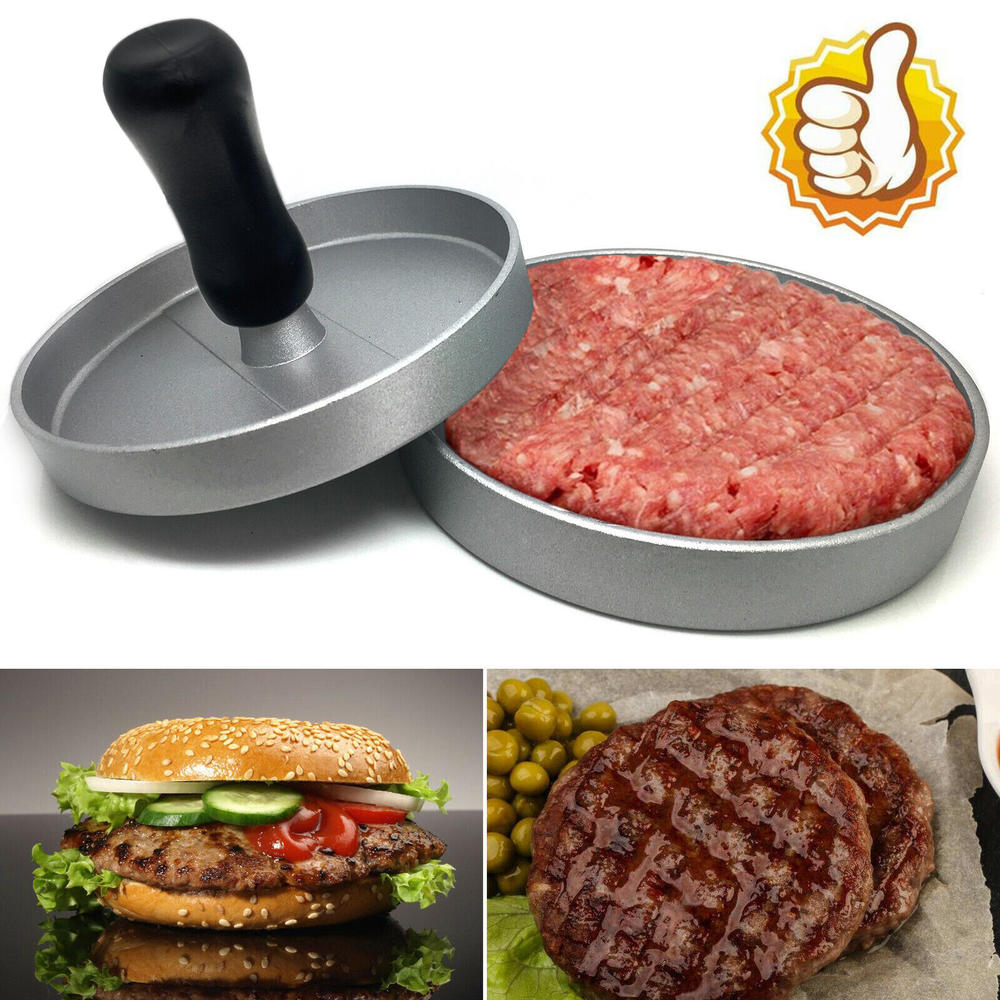Branded Hamburger Patty Maker Grill Press Large Round Burger Metal Mould Cooking Tools