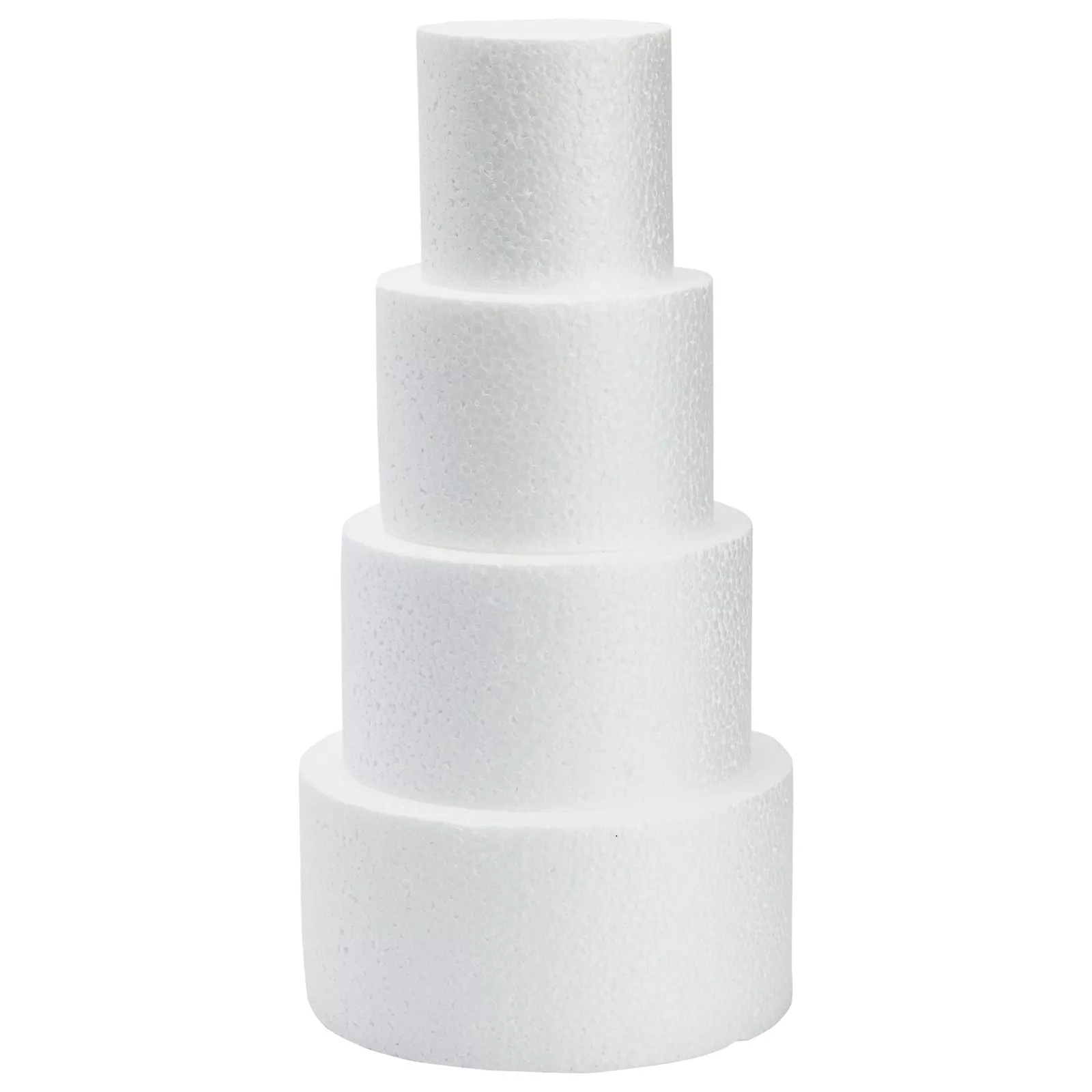 Juvale 4 Piece Foam Cake Rounds for Wedding, Birthday, Baby Shower, 3-6 in, White