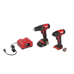 Skil Cb739001 Pwrcore 20 20v Drill Driver Impact Driver Combo Kit With 1 2 Ah Lithium Ion Battery And Charger