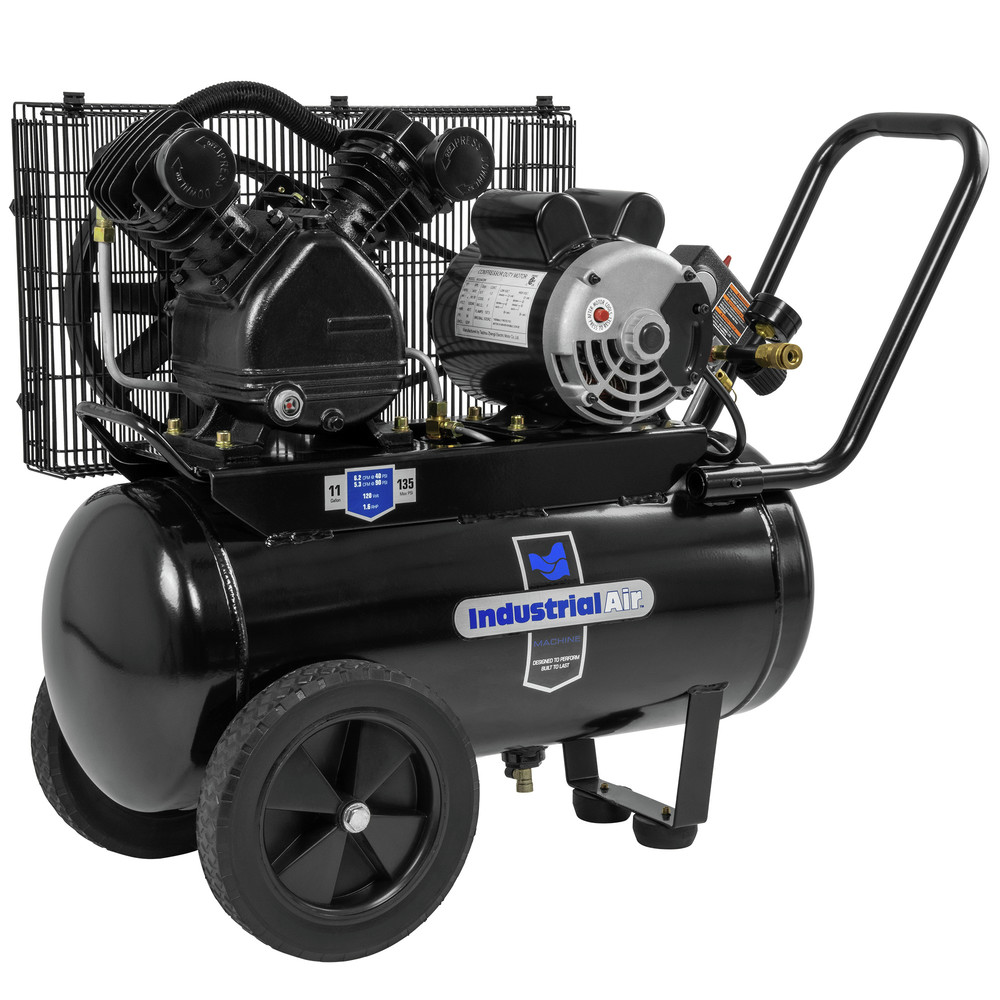 Industrial Air Ipc16811n66 1 6 Hp 11 Gallon Portable Horizontal Electric Air Compressor
