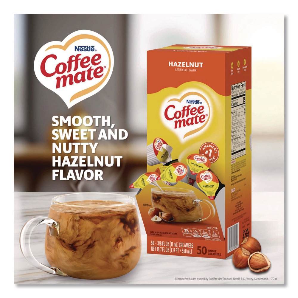Coffee Mate 005000035180 50 Piece Liquid Coffee Creamer Hazelnut