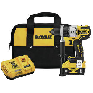 Dewalt Dcd998w1 20v Max Xr Brushless Lithium Ion 1 2 In Cordless Hammer Drill Driver With Power Detect Tool Technology Kit 8 Ah