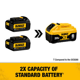 Dewalt Dcb206 20v Max Premium Xr 6 Ah Lithium Ion Slide Battery