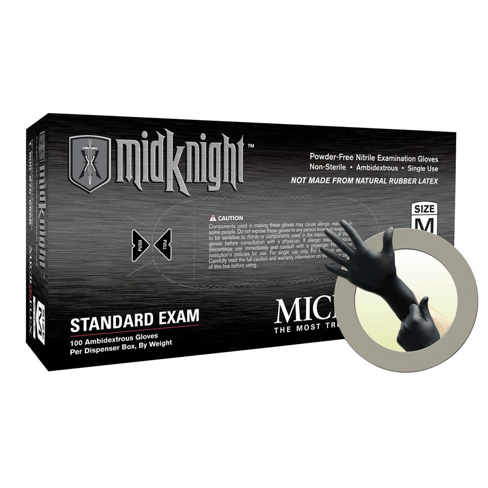 Photo 1 of MicroFlex MK-296-XL 100-Piece MidKnight Textured Disposable Nitrile Gloves Pack - XL, Black