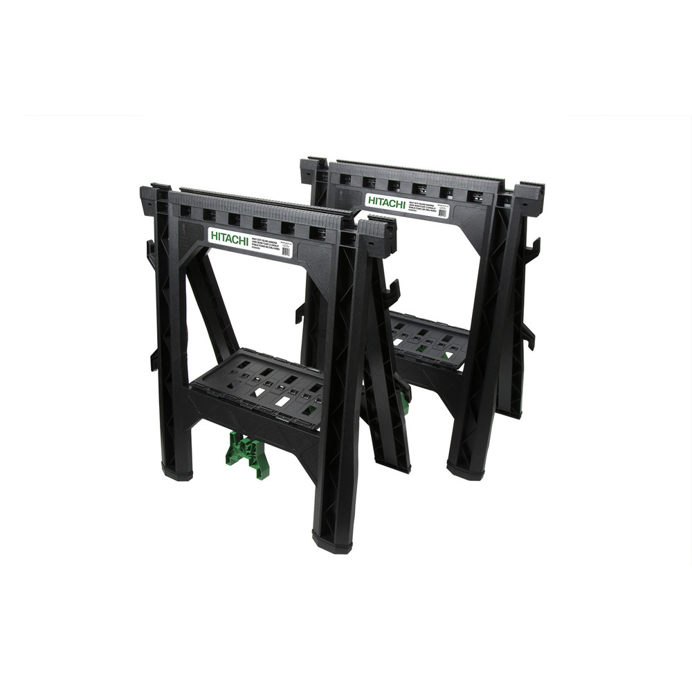 Photo 1 of METABO HPT 27 In. Plastic Sawhorse (2-Pack)