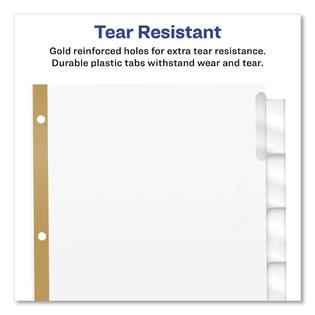 Avery 11122 Insertable Big Tab Dividers, 5-Tab, Letter (1 Set)