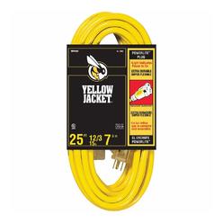 Yellow Jacket Coleman Cable 2883 25 ft. SJTW Yellow Jacket Extension Cord With Lighted End