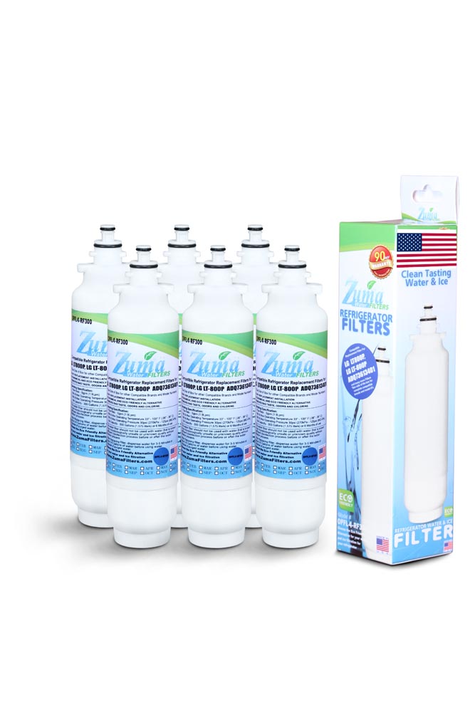 Zuma Filters ZUMA Brand , Water and Ice Filter , Model # OPFL4-RF300 , Compatible to LG&reg; ADQ-73613401 - 6 Pack - Made in U.S.A.