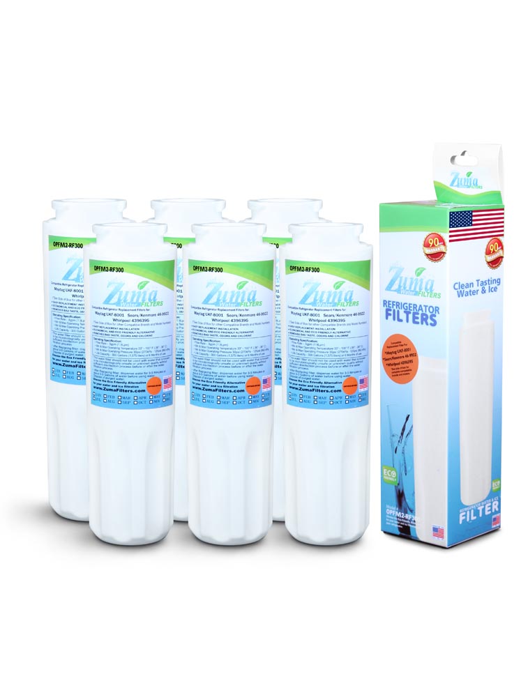 Zuma Filters ZUMA Brand , Water and Ice Filter , Model # OPFM2-RF300 , Compatible to Maytag&reg; 4609005000 - 6 Pack - Made in U.S.A.
