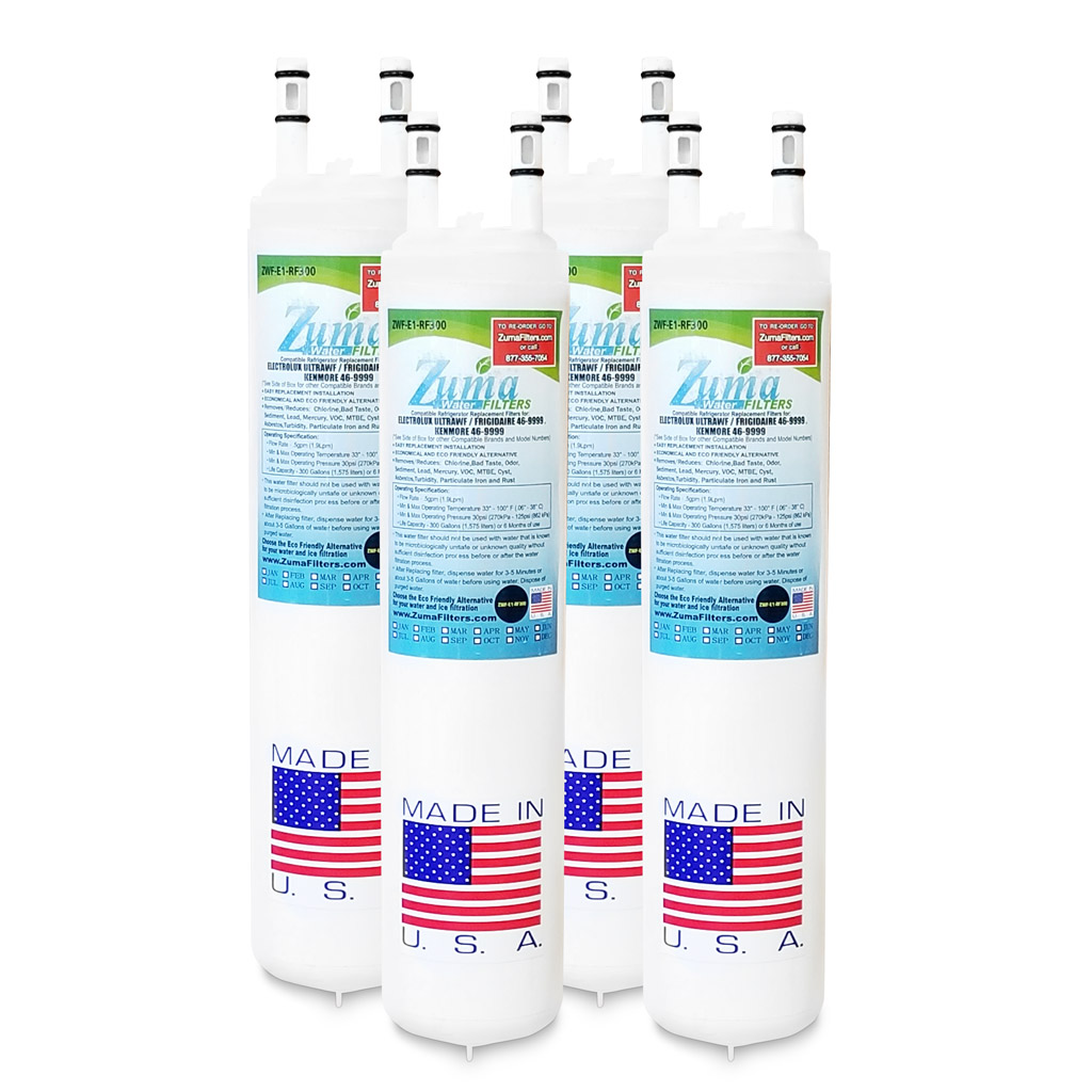 Zuma Filters ZUMA Brand , Water and Ice Filter , Model # ZWFE1-RF300 , Compatible to Kenmore&reg; 469999 - 4 Pack - Made in U.S.A.