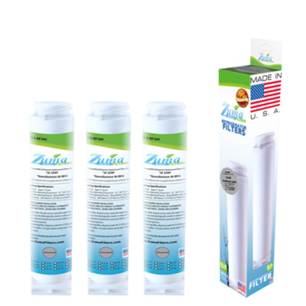 Zuma Filters™ Brand Refrigerator Water and Ice Filter compatible with GE® GSWF (3 Pack) OPFG2-RF300