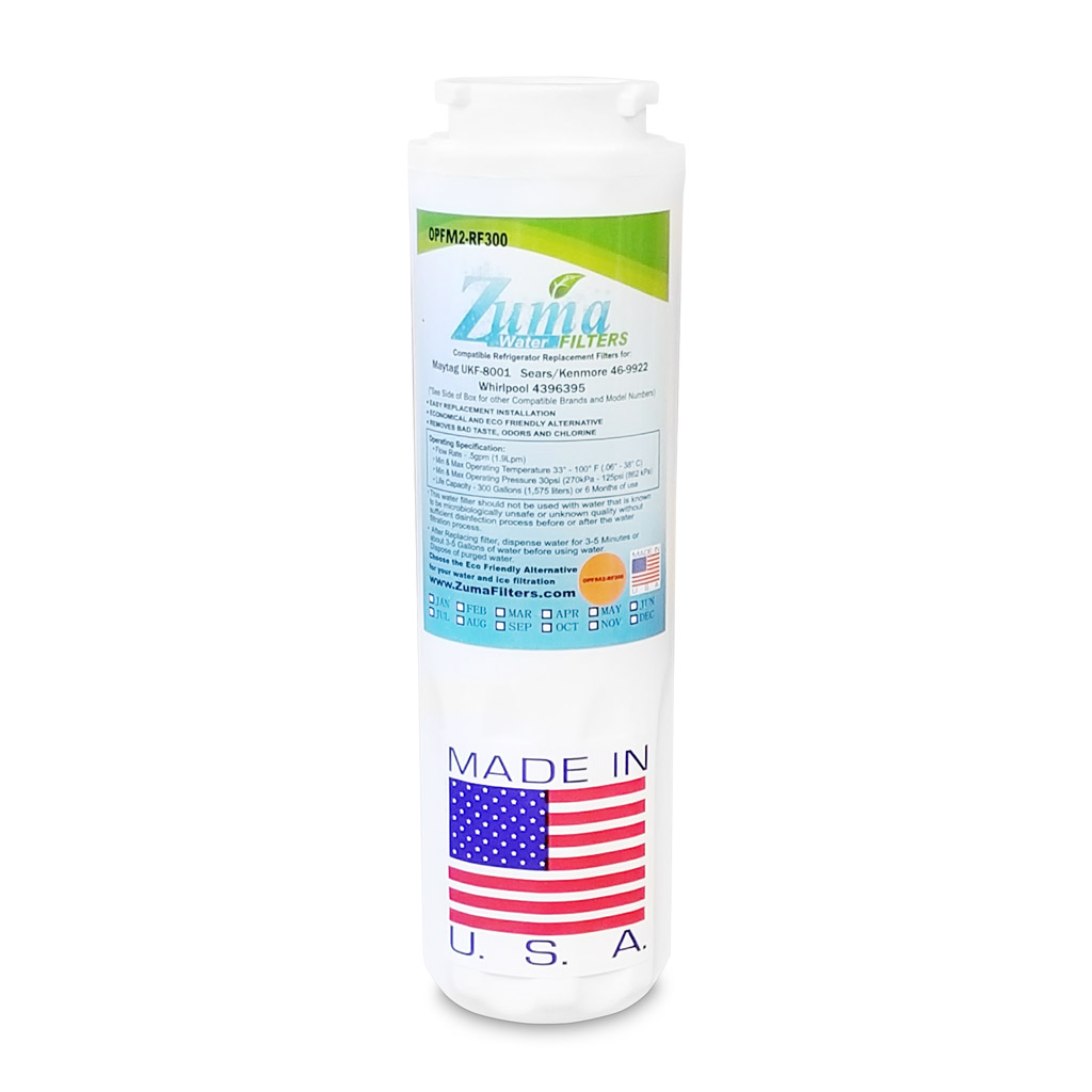 Zuma Filters ZUMA Brand , Water and Ice Filter , Model # OPFM2-RF300 , Compatible to Maytag&reg; UKF8001 - 1 Pack - Made in U.S.A.